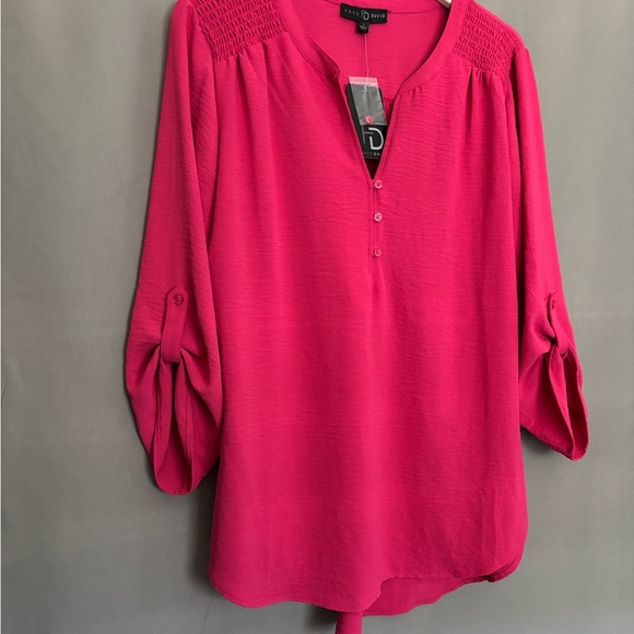 NWT Pink Women's Top by Fred David long sleeve - Picture 3 of 6